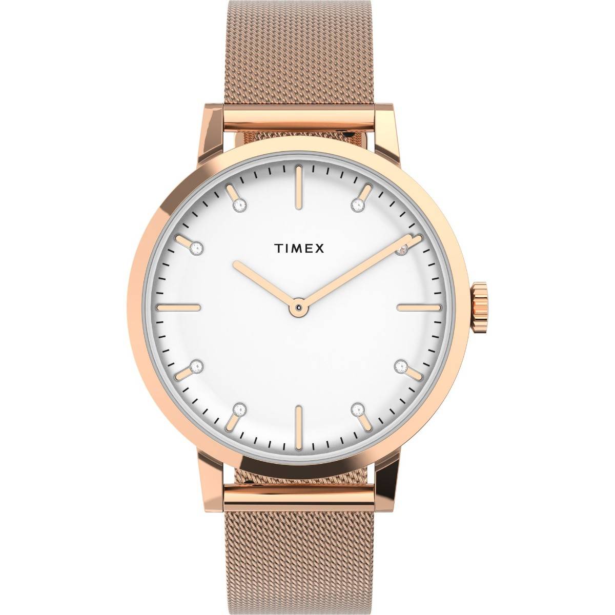 Timex Midtown Round 36mm Silver Dial Analog Women Watch - TW2V37100UJ