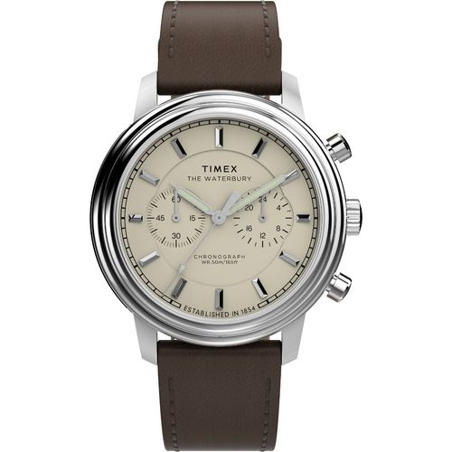 Buy Timex Men Waterbury Beige Round Dial Analog Watch