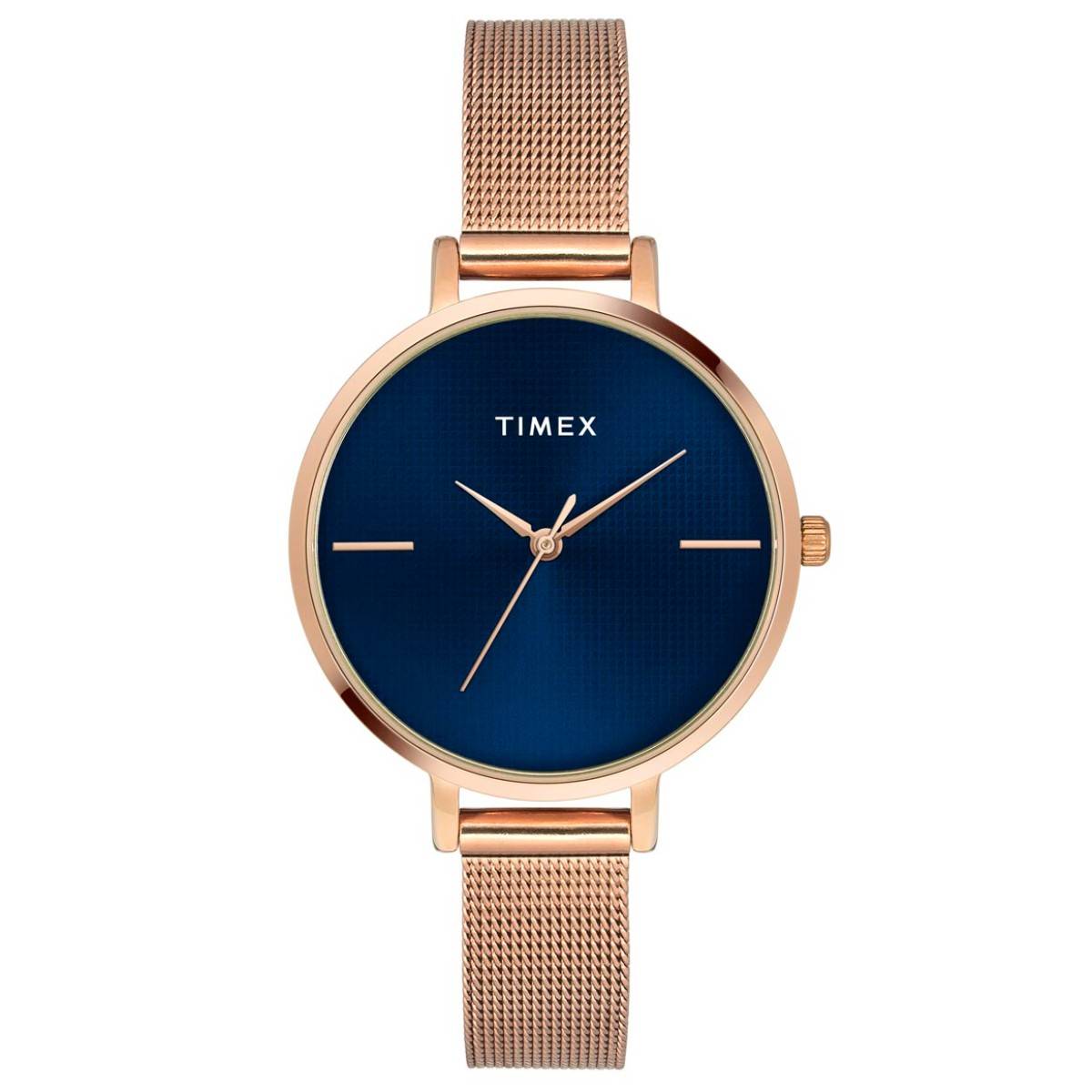 Timex Round 21mm Blue Dial Analog Women Watch - TWEL155SMU07