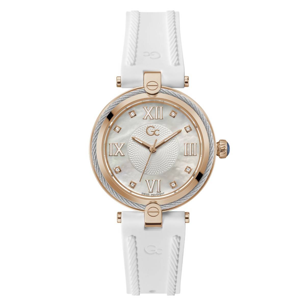 GC Women Fusion Cable White Round Dial Analog Watch - Z15003L1MF (M)