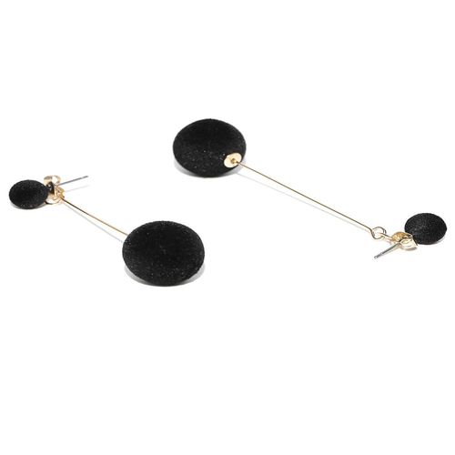 Earring Sets Pom Pom Stud Earrings Fabula Jewellery Set Of Black