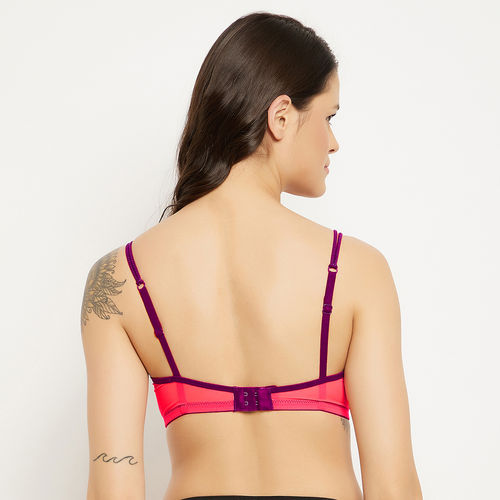 Buy Clovia Polyamide Solid Padded Full Cup Wire Free T-shirt Bra