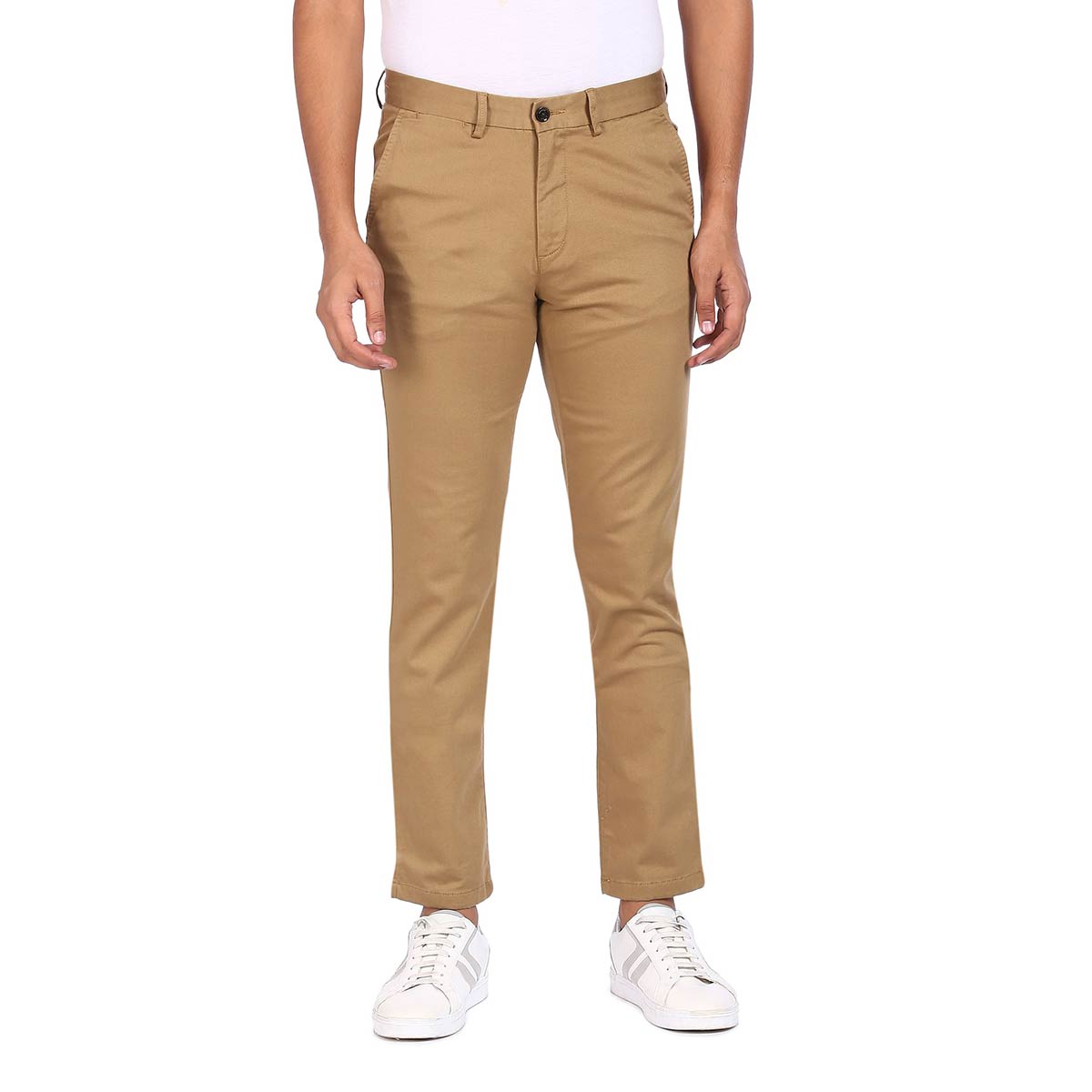 Arrow Sports Men Beige Flat Front Mid Rise Trousers Buy Arrow Sports Men  Beige Flat Front Mid Rise Trousers Online at Best Price in India  NykaaMan