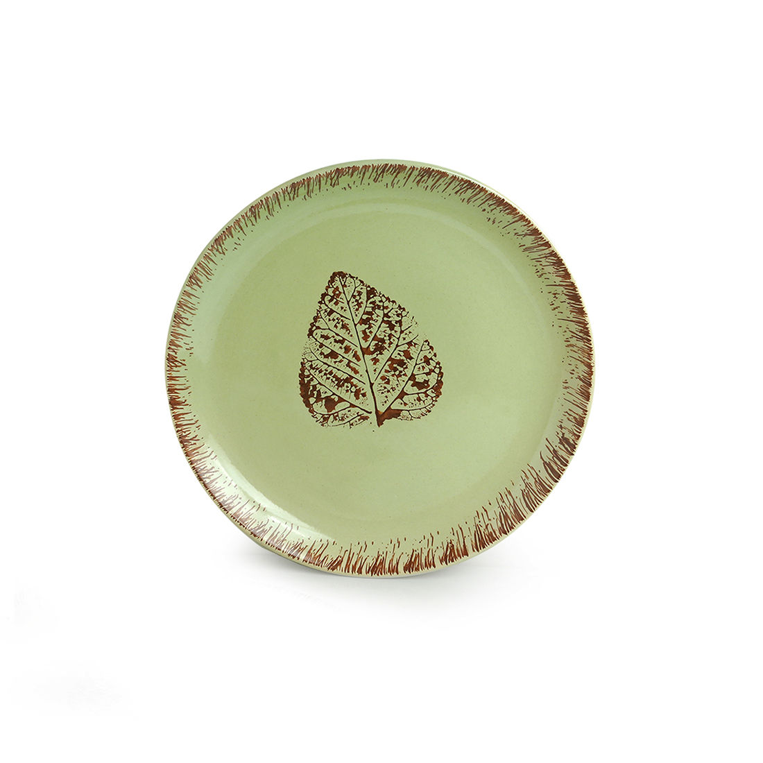 ExclusiveLane HandPainted Studio Pottery Dinner Plates In Ceramic (Set