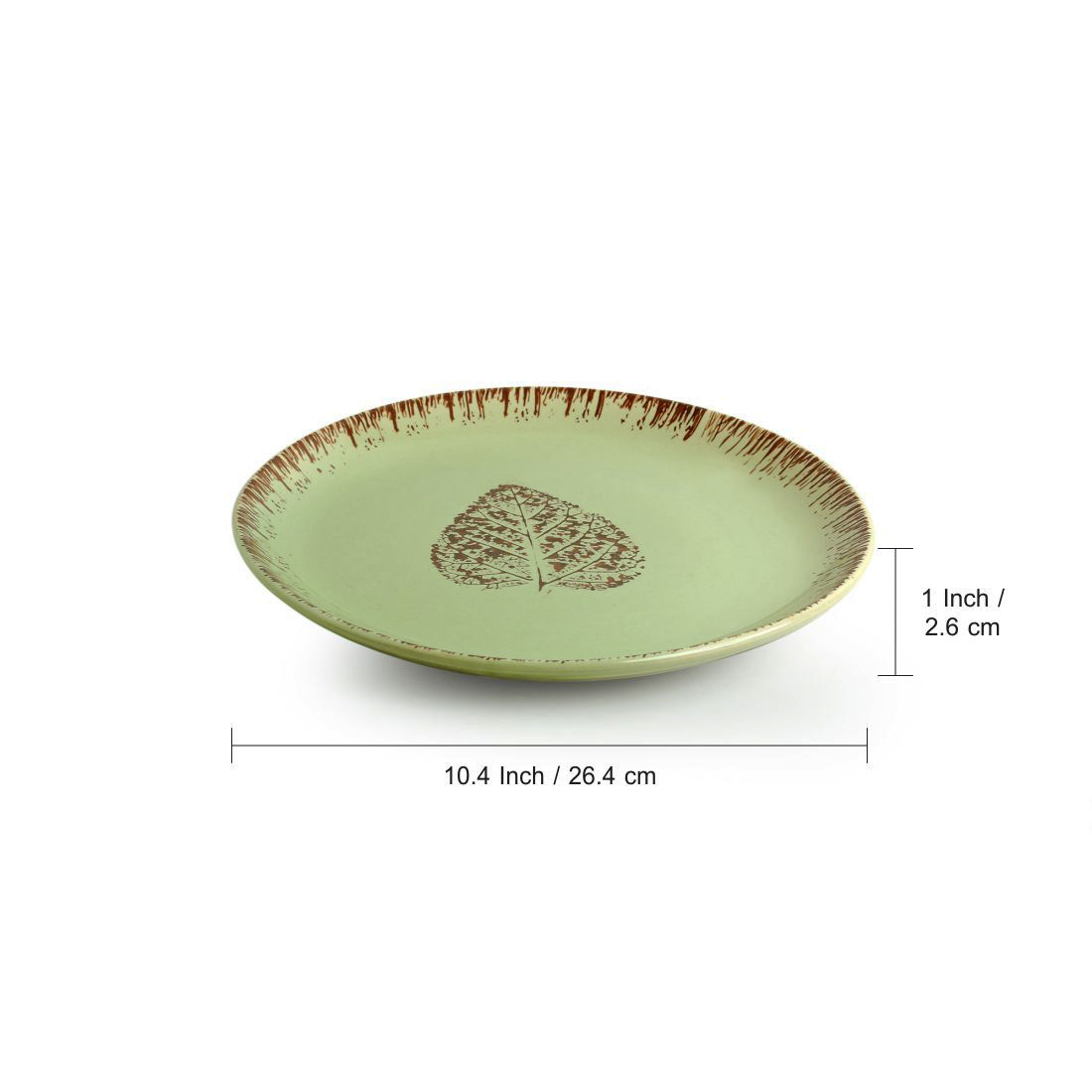 ExclusiveLane HandPainted Studio Pottery Dinner Plates In Ceramic (Set