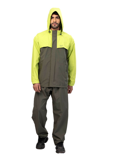 Buy Reliable Rainwear Men Olive H2O Feather Lite Raincoat with