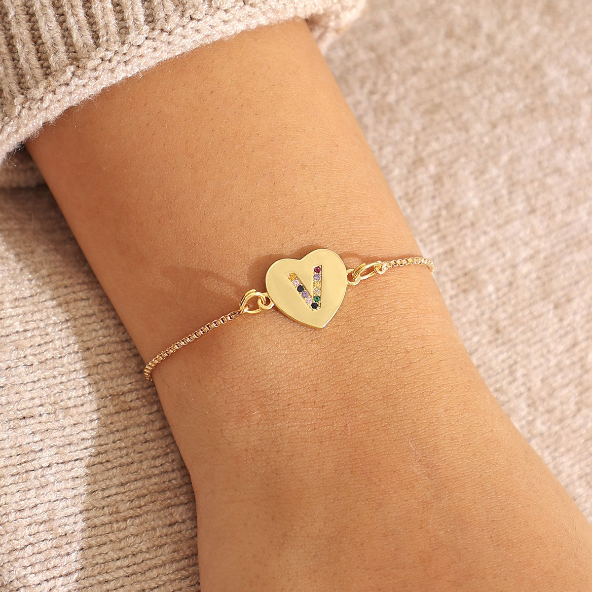 V sale letter bracelet