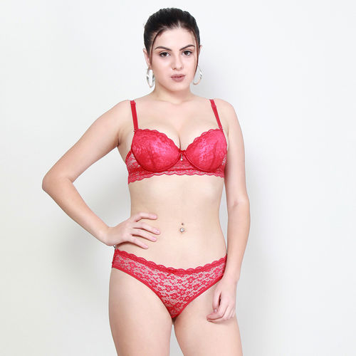 Makclan Plunge N Net Lace Lingerie Set Red Buy Makclan Plunge N Net Lace Lingerie Set Red Online At Best Price In India Nykaa