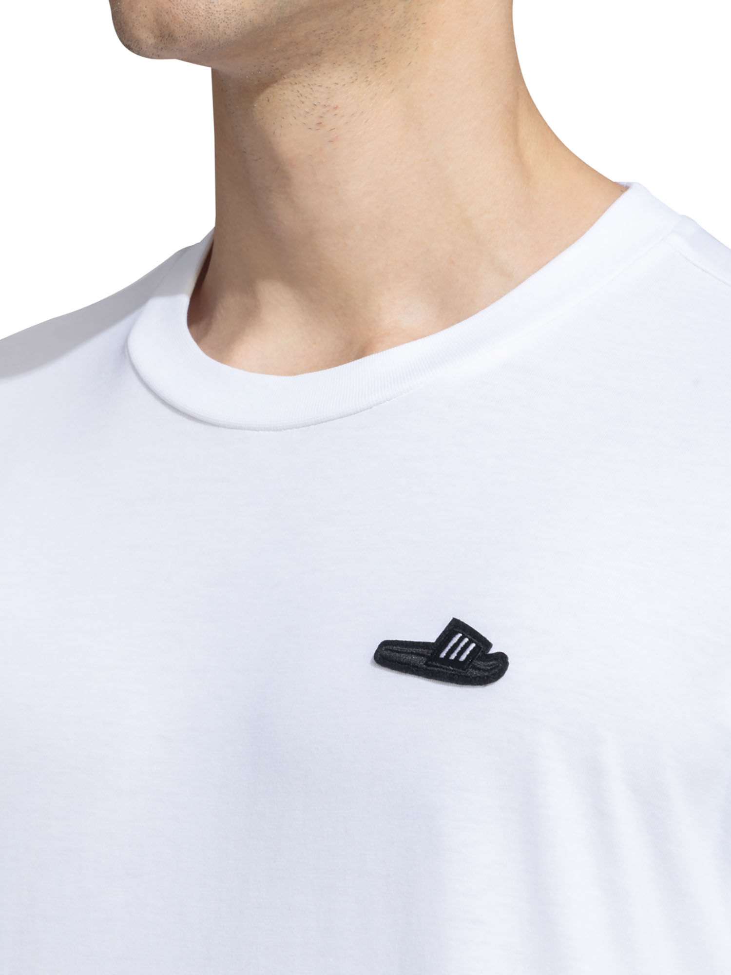 Buy adidas M L SLIDES TEE Men White Sports T-Shirt Online