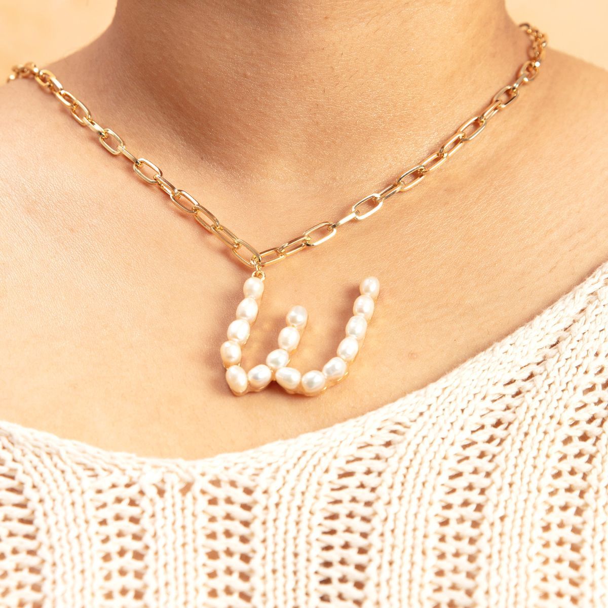 Pearl Initial Necklace – Bearfruit Jewelry