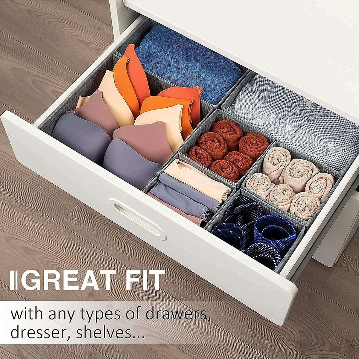 Buy House of Quirk Foldable Cloth Storage Box Closet Dresser