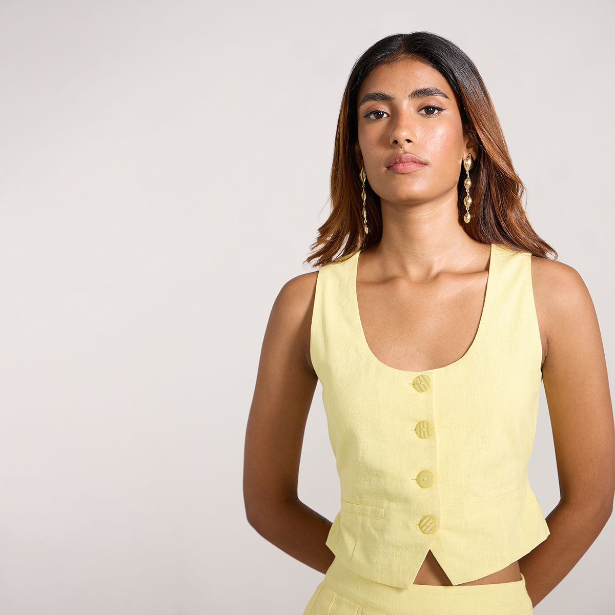 Cheap yellow waistcoat shop