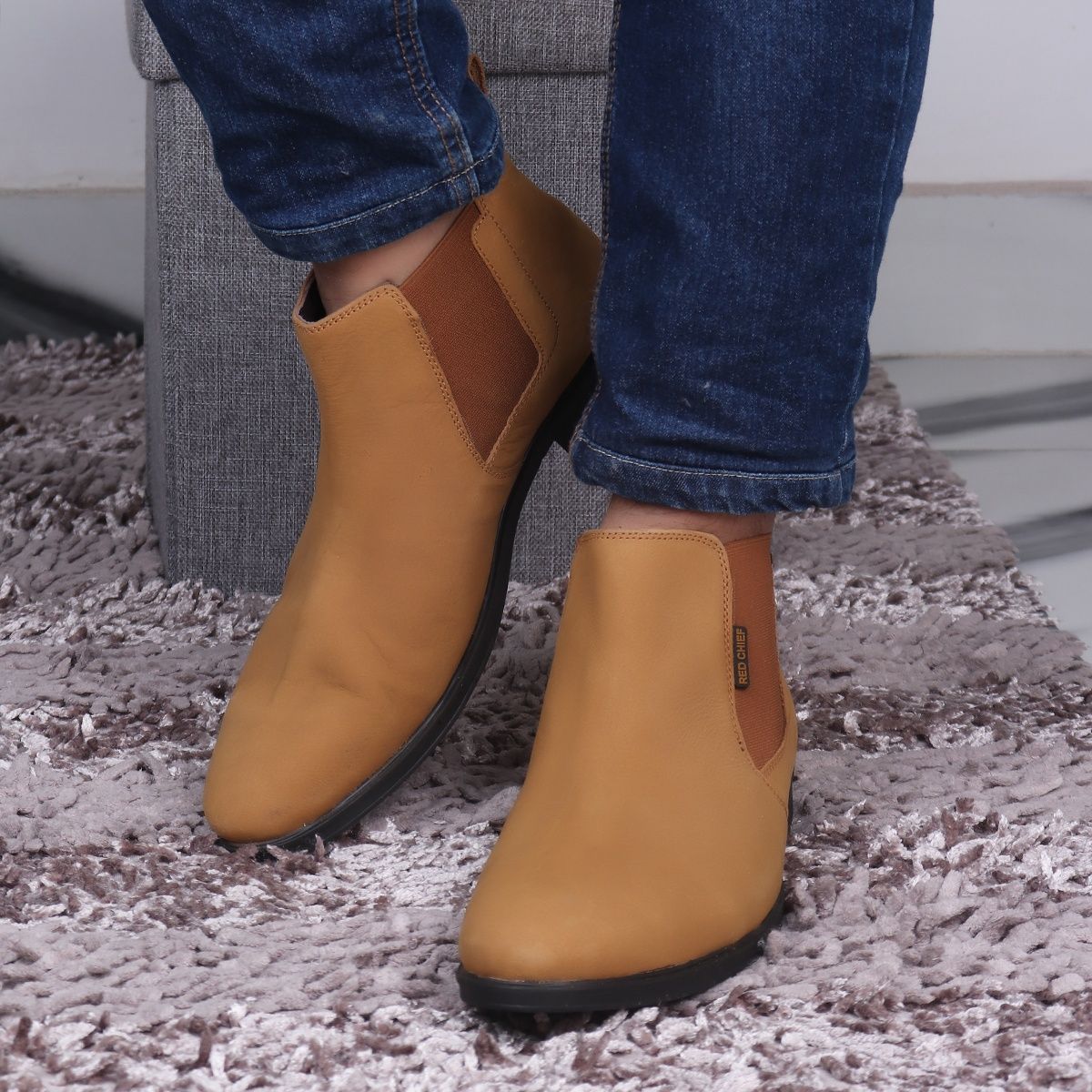 Red chief chelsea boots cheap