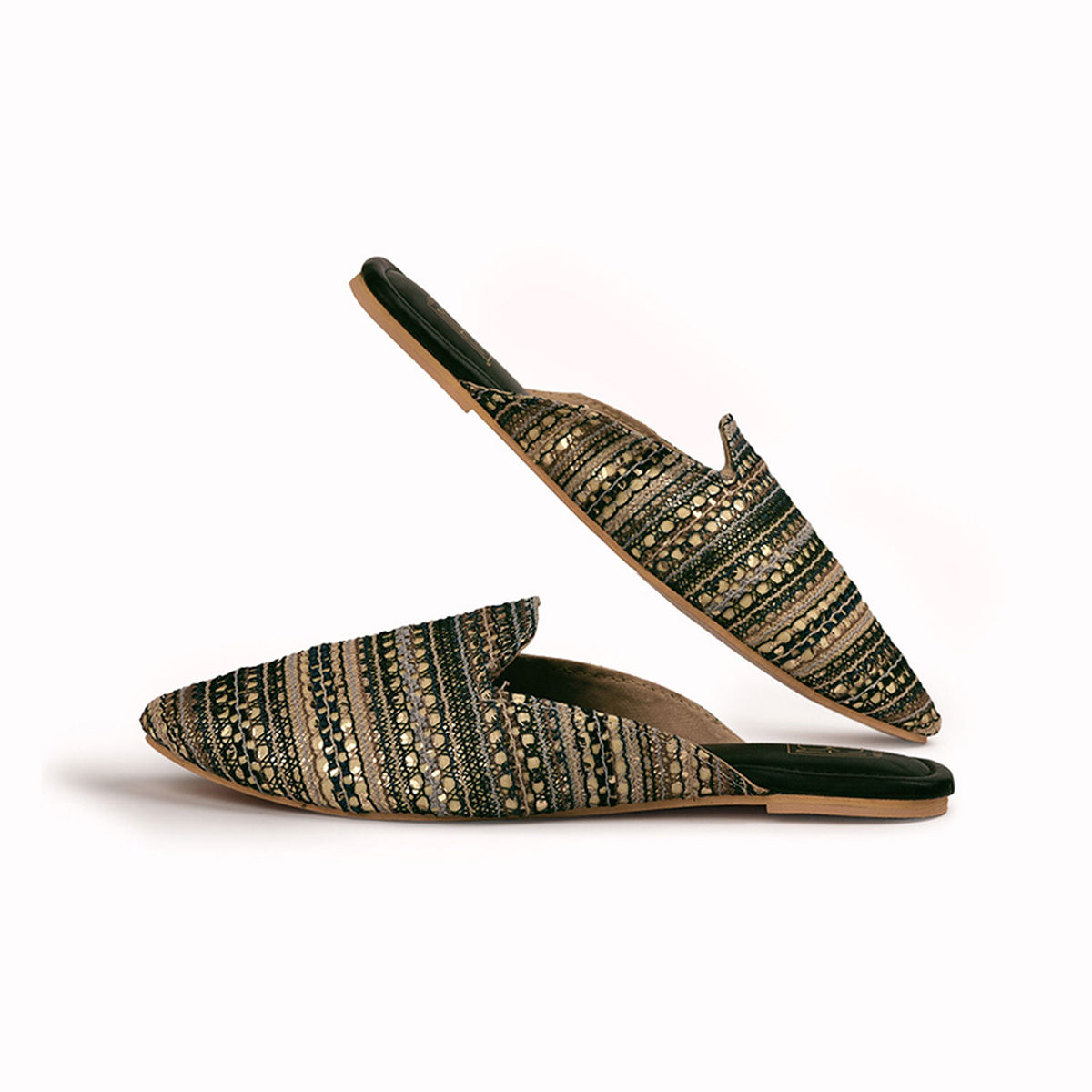 Buy Noosh Sitara Slip On Mules Multi Color Online
