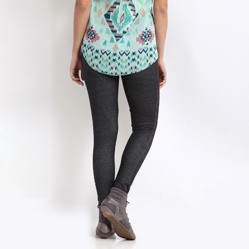 Go Colors Black Jeggings Knit (L)