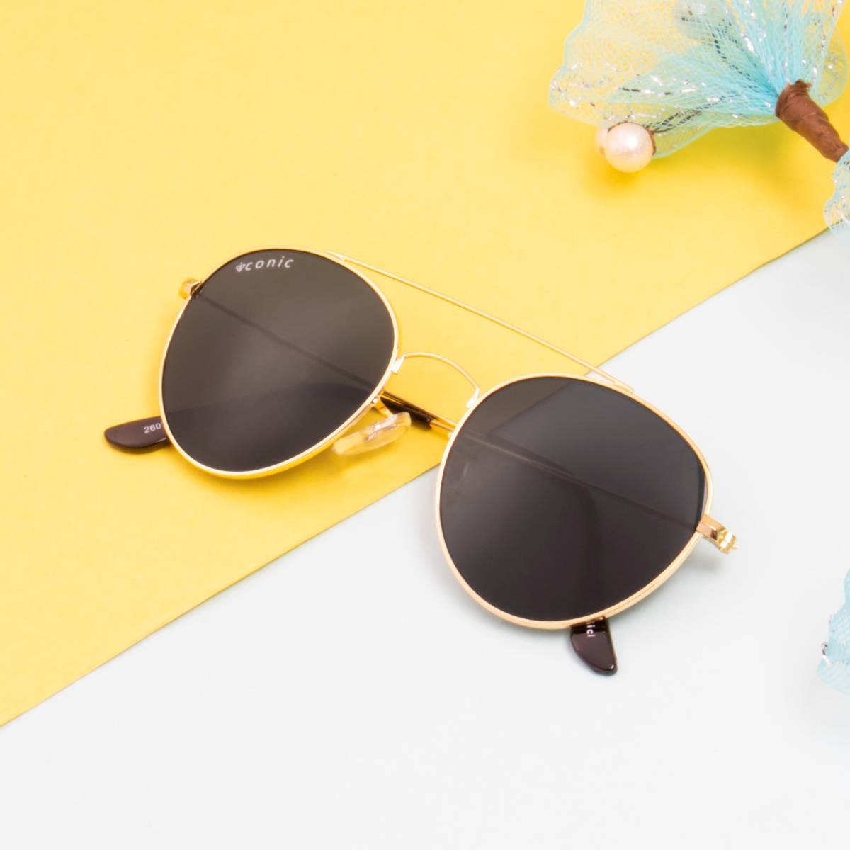 TED SMITH UV Protection Aviator Sunglasses for Men Women Stylish Trending Fashion (50)