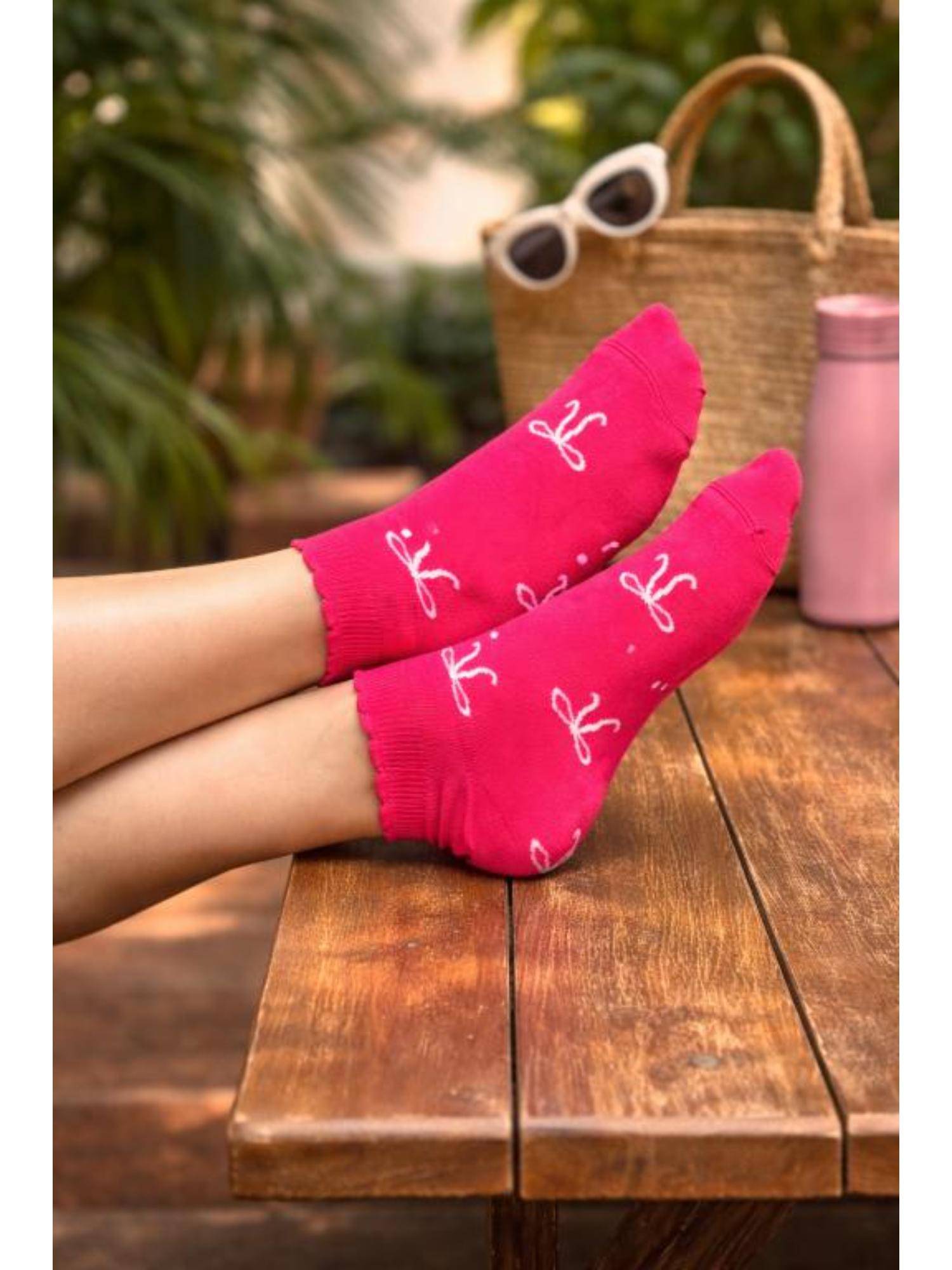 Mint & Oak Bows & Frills Socks For Women