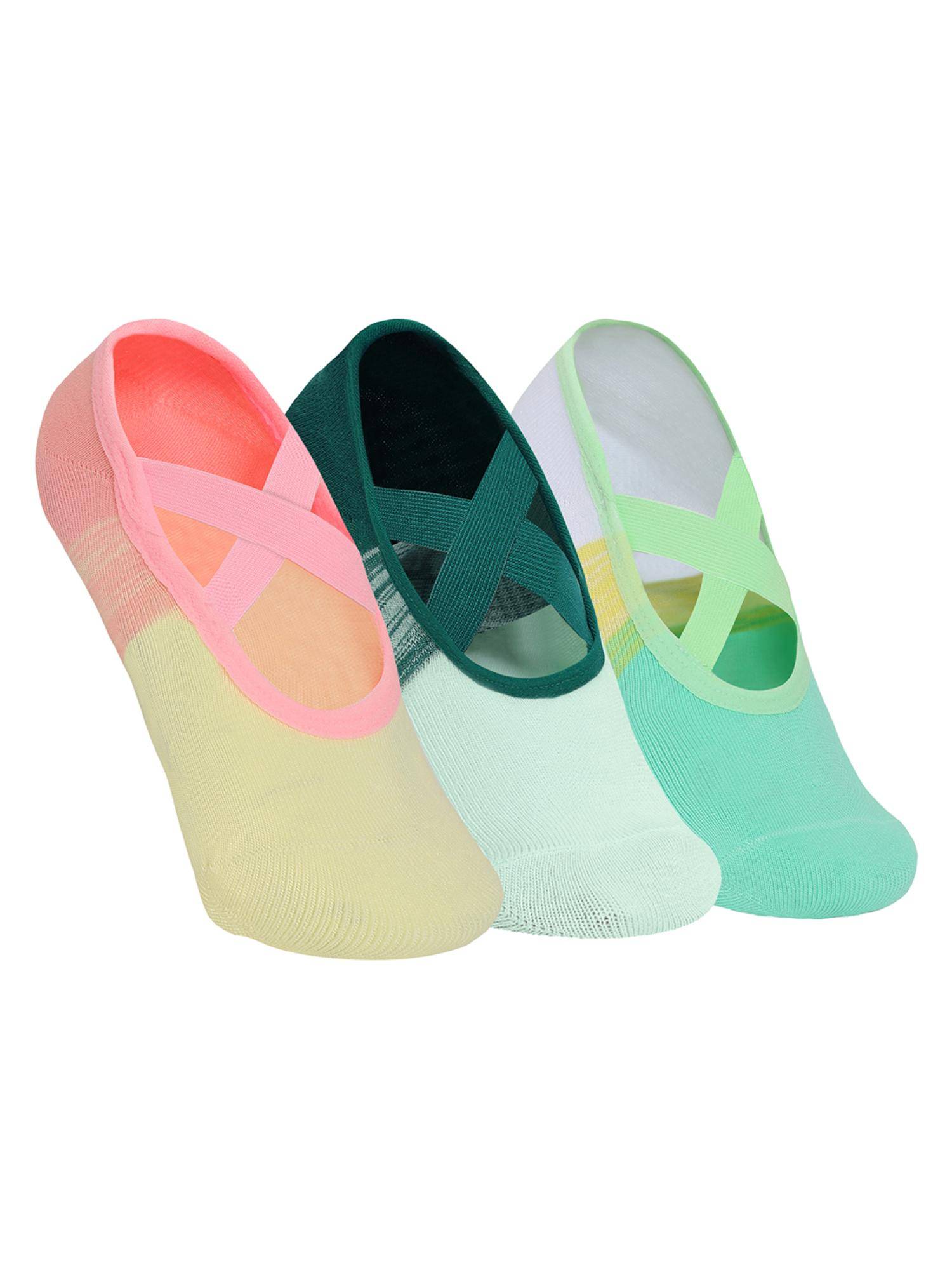 Mint & Oak Yoga And Pilates Non-Slip Socks For Women (Pack Of 3)