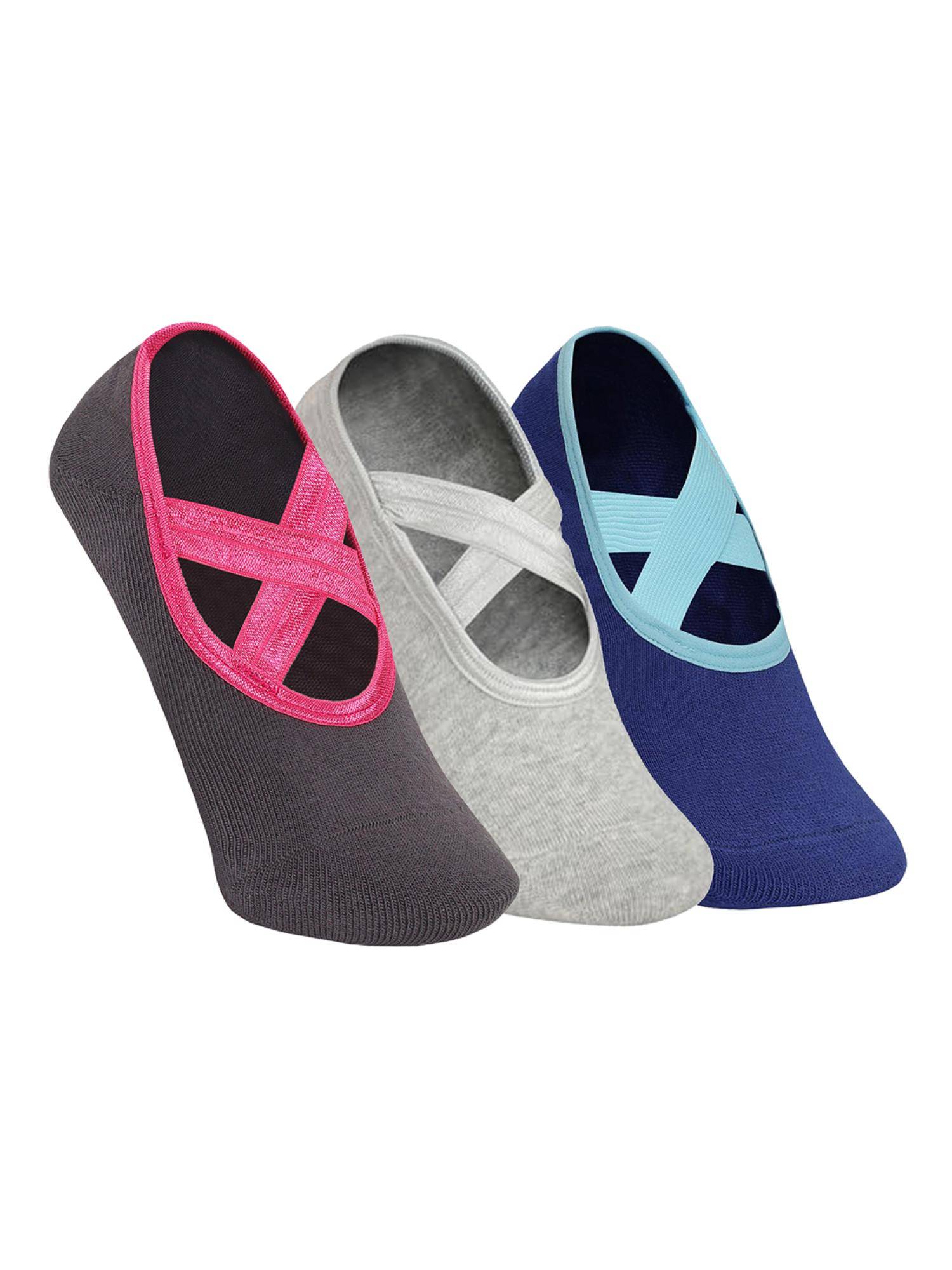 Mint & Oak Yoga And Pilates Non-Slip Socks For Women (Pack Of 3)