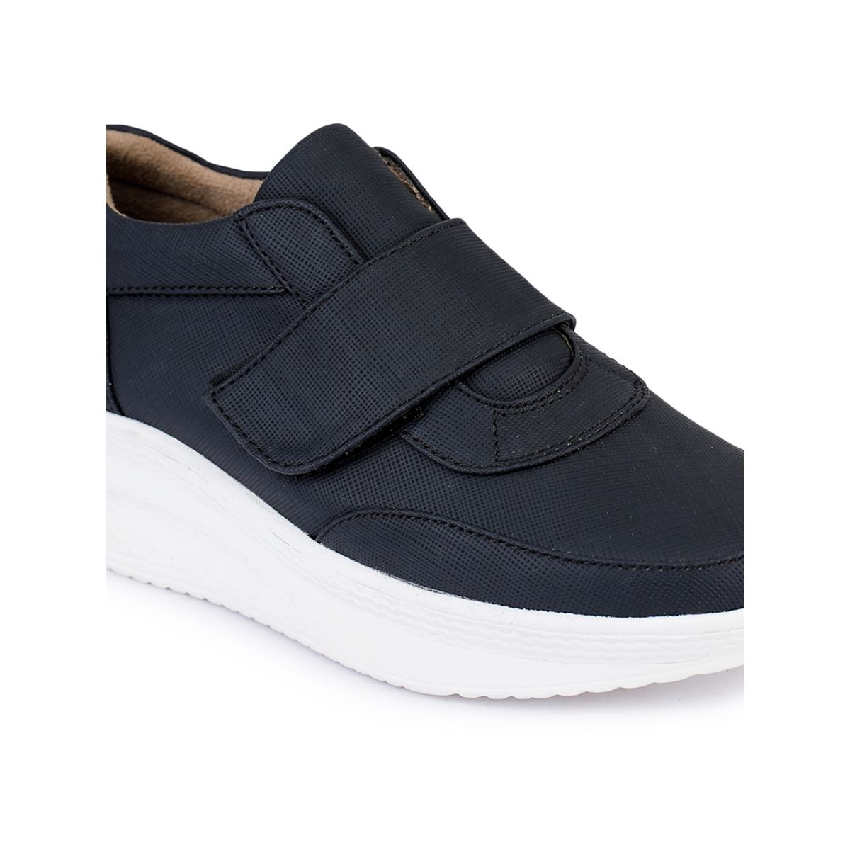 Buy VALIOSAA Black Solid Plain Sneakers Online