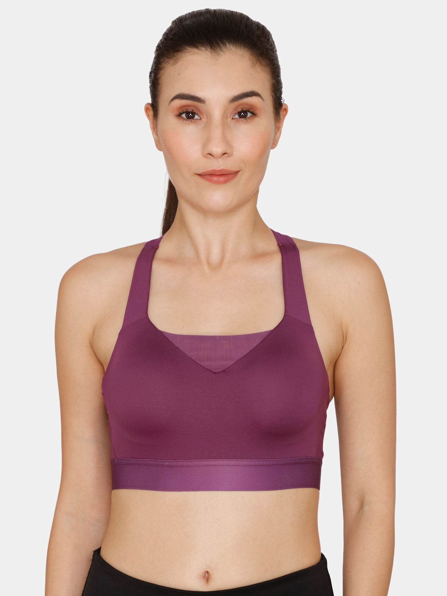 Zivame Racerback High Impact Sports Bra Purple Passion Buy Zivame