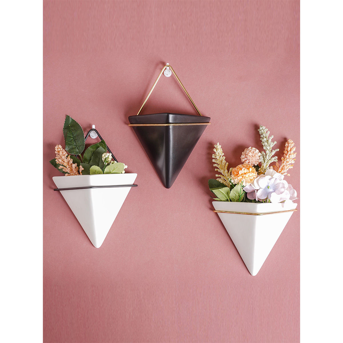 Nestasia Triangular Ceramic Wall Hanging Planter Medium Buy Nestasia