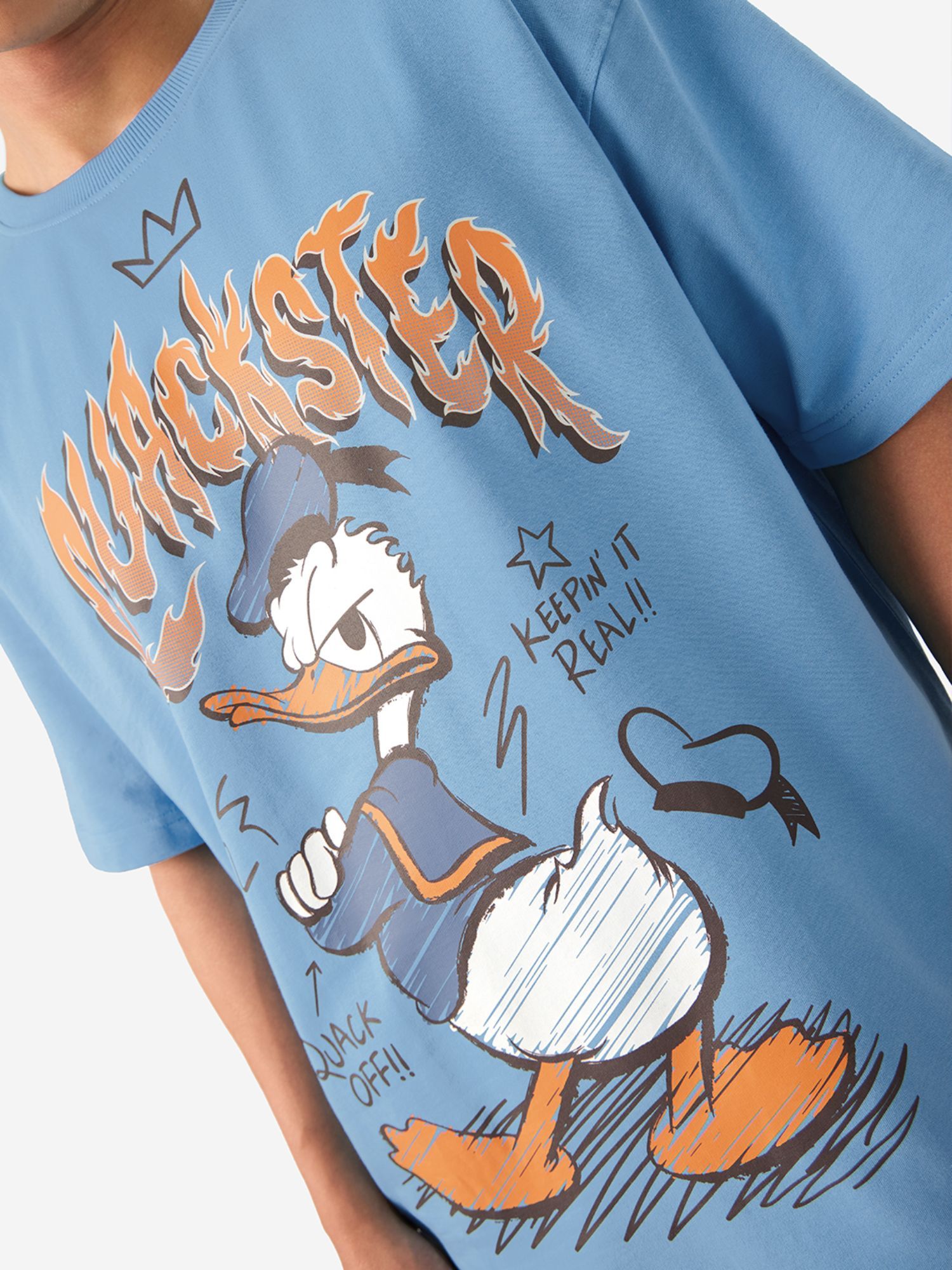 Buy The Souled Store Official Donald Duck Quackster Oversized T Shirt Online