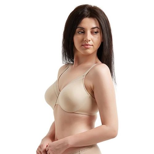 Buy Wacoal Nylon Non Padded Underwired Solid/Plain Bra -65191 - Nude (34DD)  Online