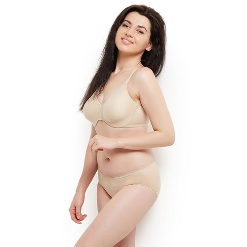 Buy Wacoal Nylon Non Padded Underwired Solid/Plain Bra -65191 - Nude (34DD)  Online