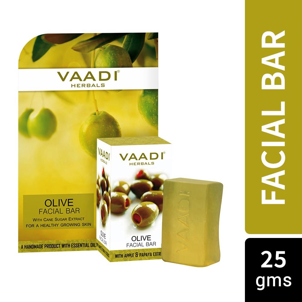 Vaadi Herbals Olive Facial Bar With Cane Sugar Extract