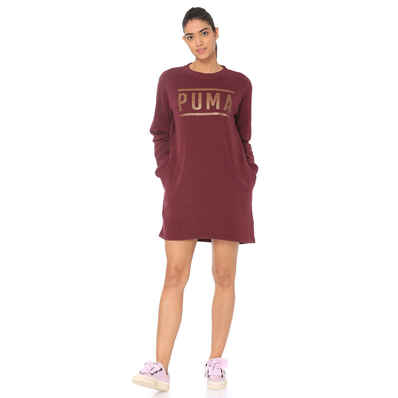 Buy Puma ATHLETIC Dress FL Fig Maroon XXS Online