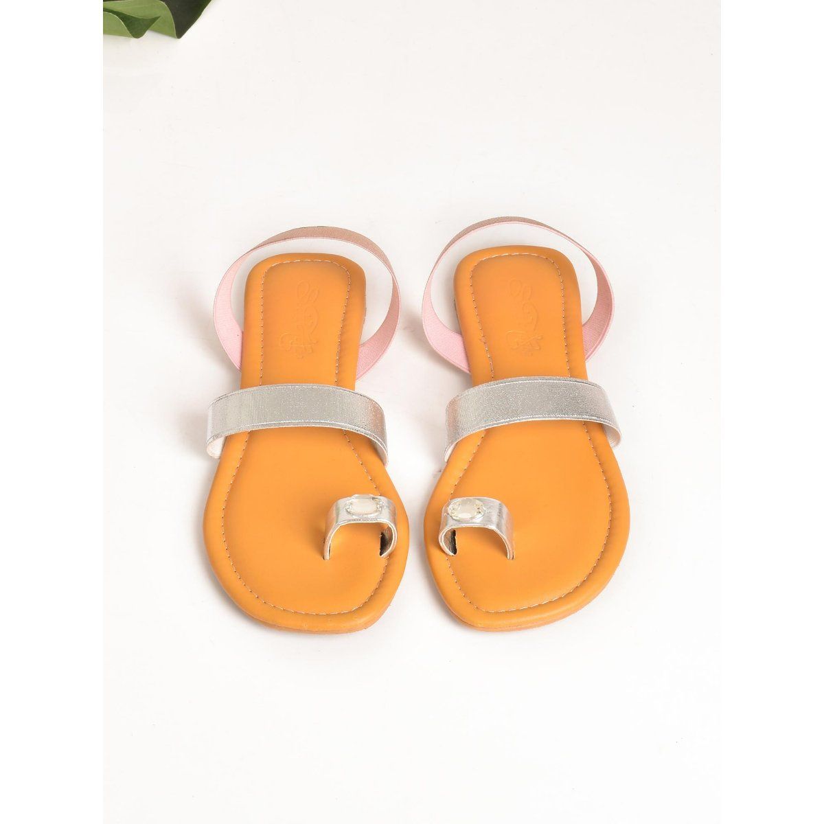 Buy Sole House Plain Gold Glitterati Flats Online