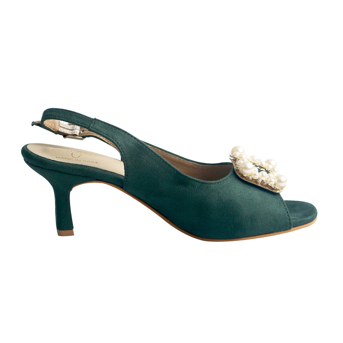 Green open toe hotsell heels