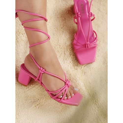 Hotel Kalinga Hot Pink Lace Up Sandals Hotel Kalinga Lace Up