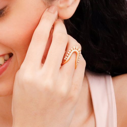 Buy GIVA Sterling Silver Golden Wish Ring for Womens and Girls Online