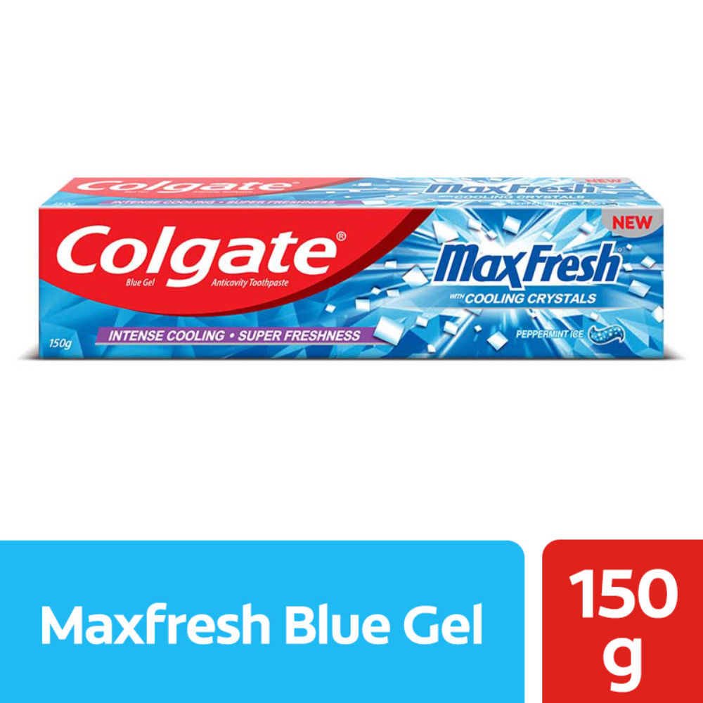 Colgate MaxFresh Toothpaste, Blue Gel Paste with Menthol