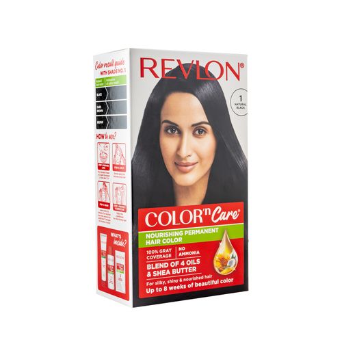 Revlon Color N Care Permanent Hair Color Cream - Natural Black 1N: Buy  Revlon Color N Care Permanent Hair Color Cream - Natural Black 1N Online at  Best Price in India | Nykaa