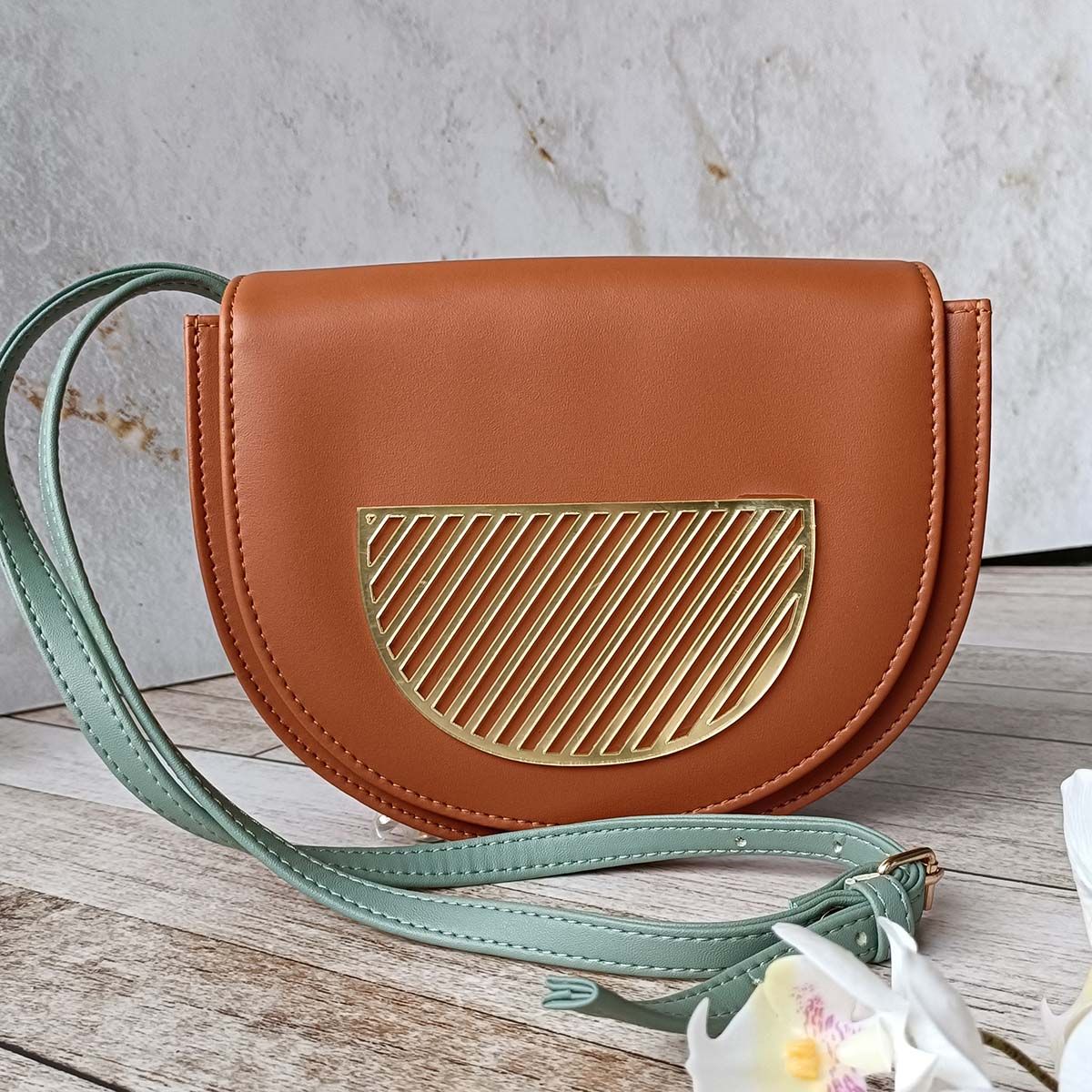 Buy Orange Small Boxy Sling Bag Online - Hidesign