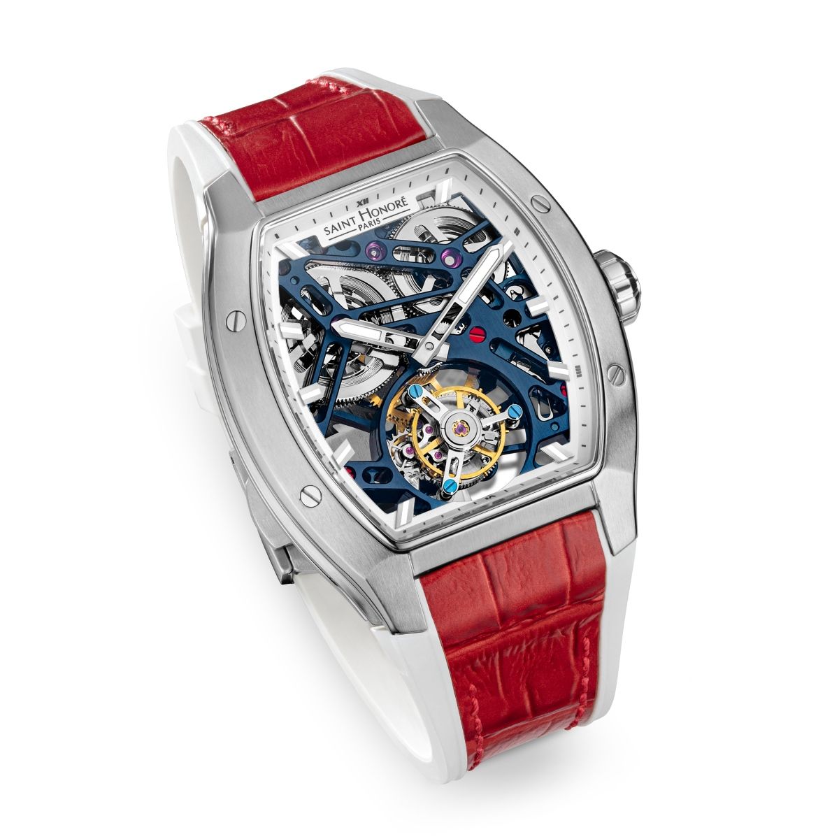 Saint Honore MONCEAU Analog Navy Blue Tonneau Dial Men's Watch