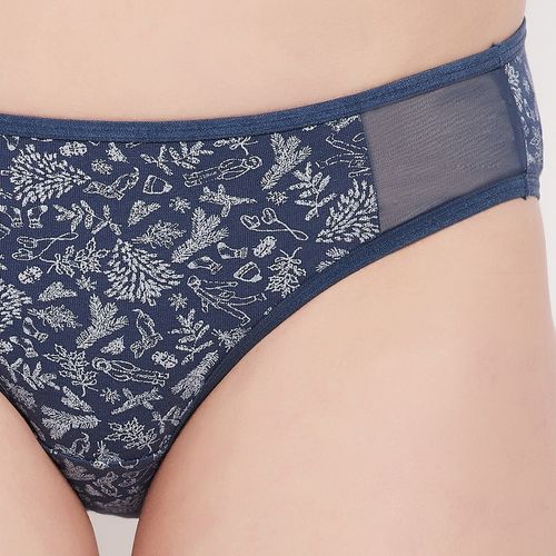 Buy Clovia Cotton Spandex Low waist Outer elastic Bikini Panty Online