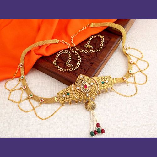 Buy Sukkhi Alluring Pearl Gold Plated Wedding Jewellery Kamarband