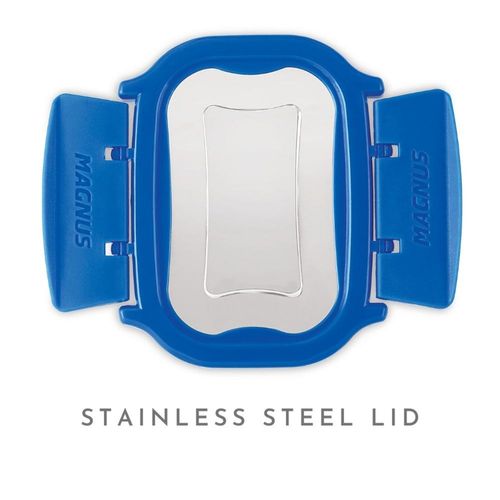 Rectangle Blue Magnus Bolt Deluxe Rectangular Stainless Steel