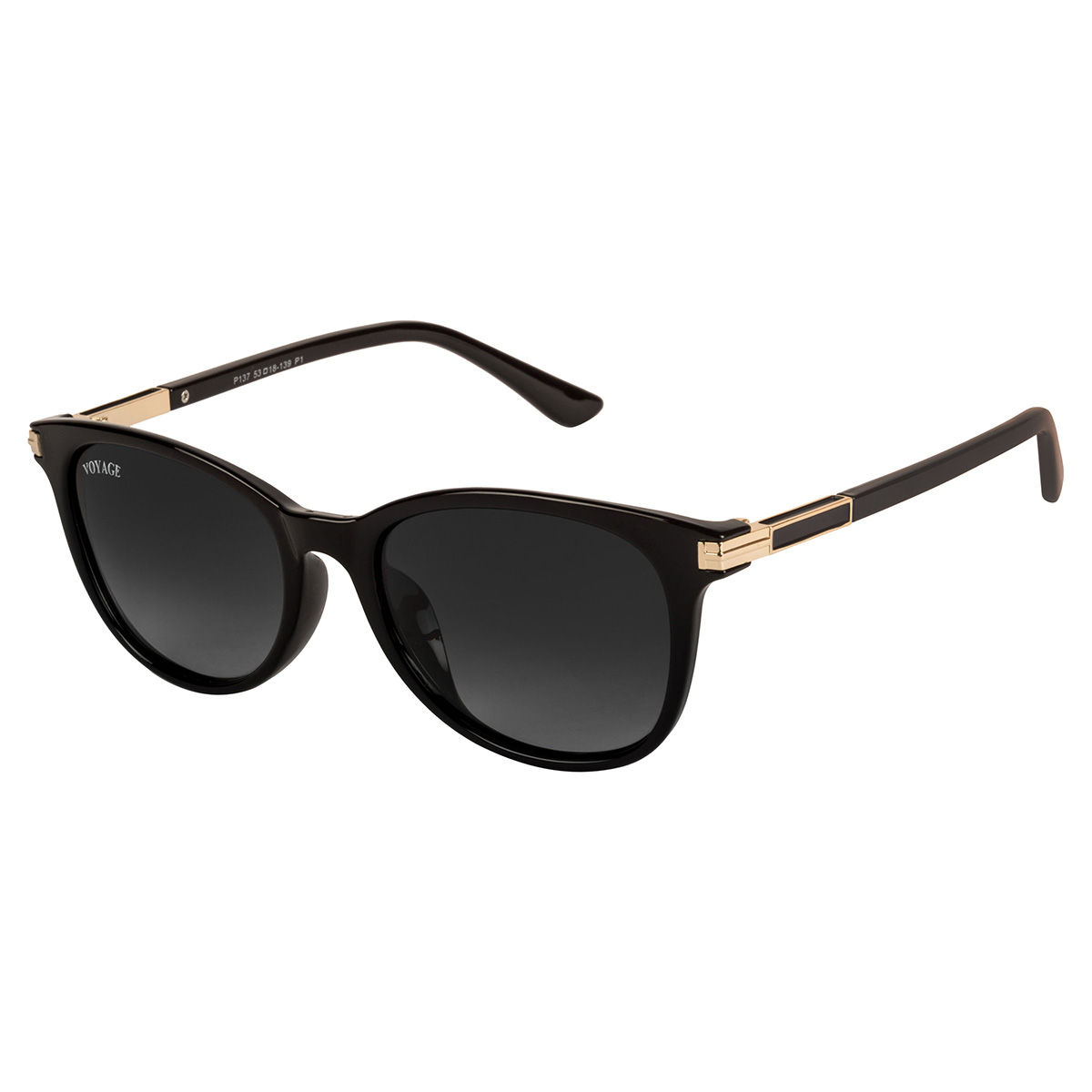 Voyage Black Oval SunglassesP137MG3172 Buy Voyage Black Oval