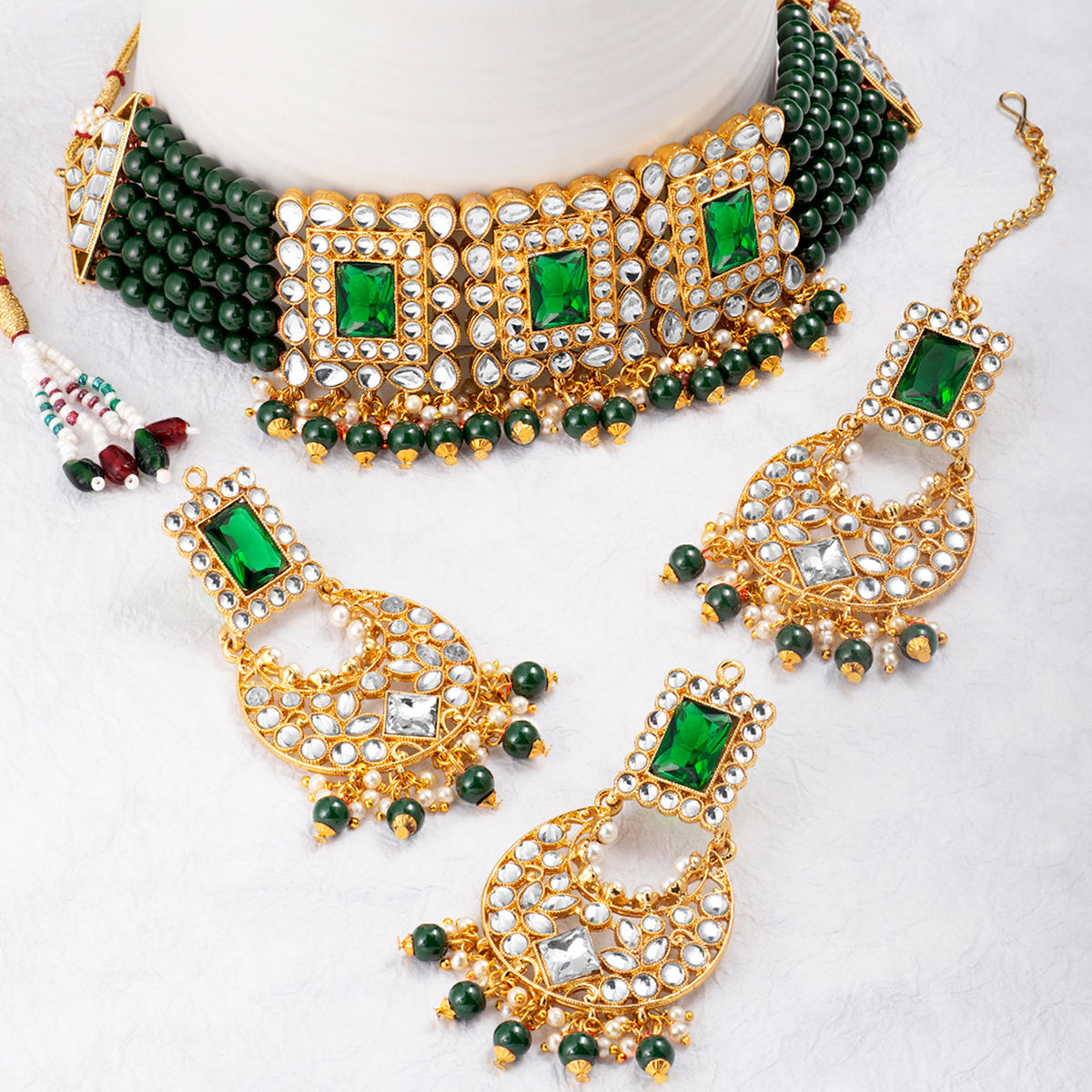 Peora Gold Plated Jodha Akbar Kundan 