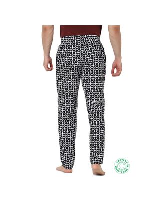 Jack & Jones Black &amp; White Mid Rise Abstract Pyjamas