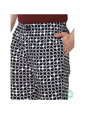 Jack & Jones Black &amp; White Mid Rise Abstract Pyjamas