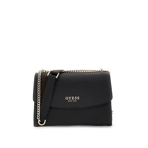 Guess Black Textured Calista Convertible Crossbody Bag