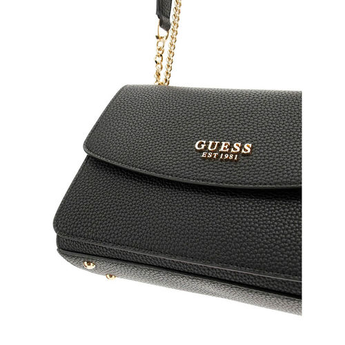 Guess Black Textured Calista Convertible Crossbody Bag