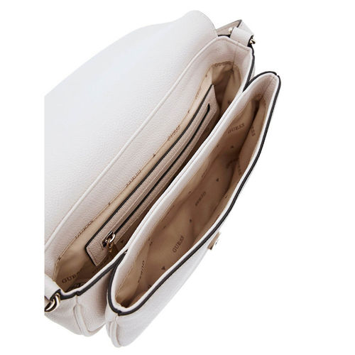 Buy Guess Off White Solid Calebra Convertible Crossbody Bag Online