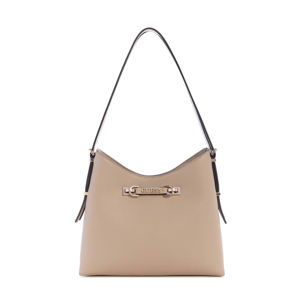 Guess Beige Solid Lefia Shoulder Bag (L)